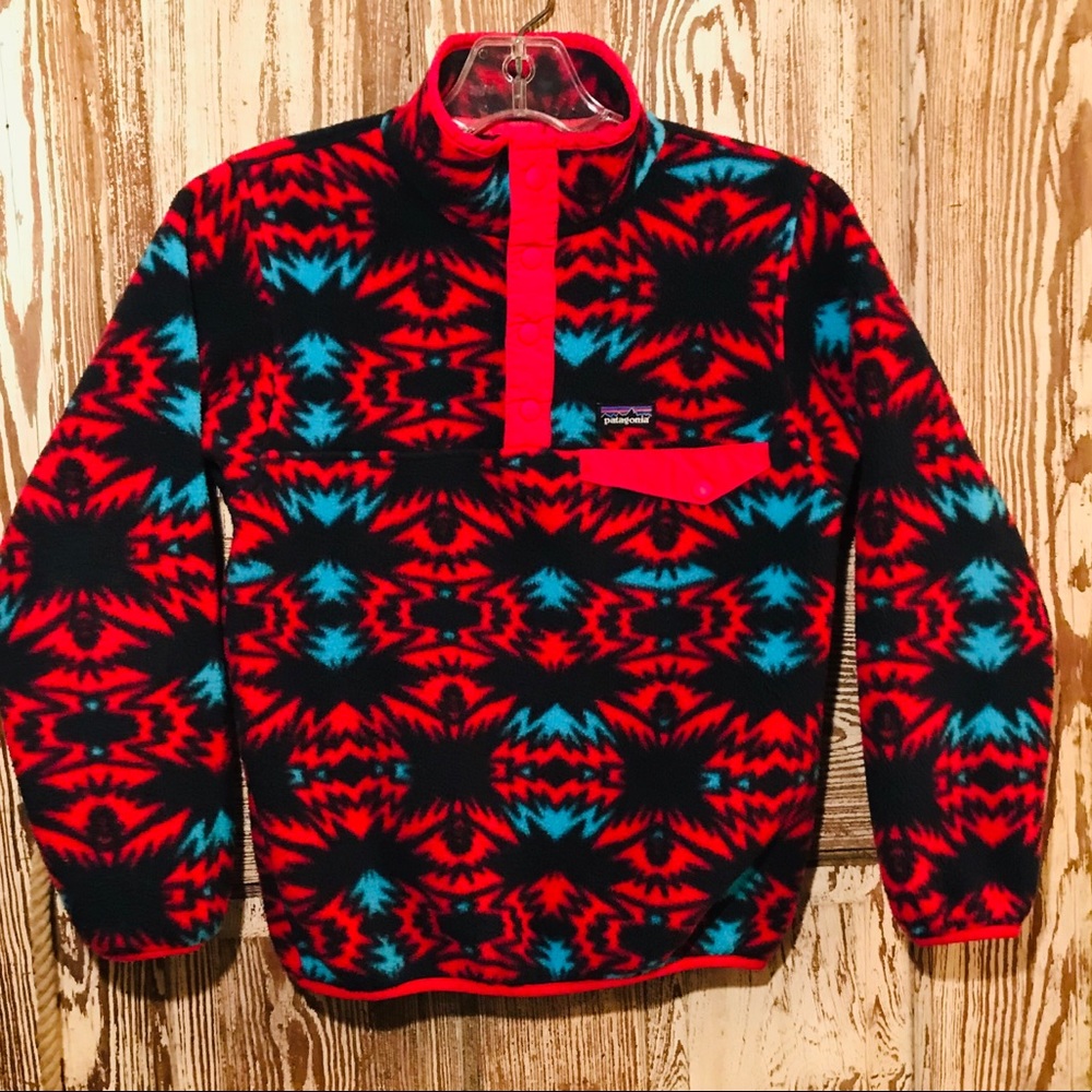 Patagonia Synchilla Snap-T Fleece Aztec M 10 EXC !